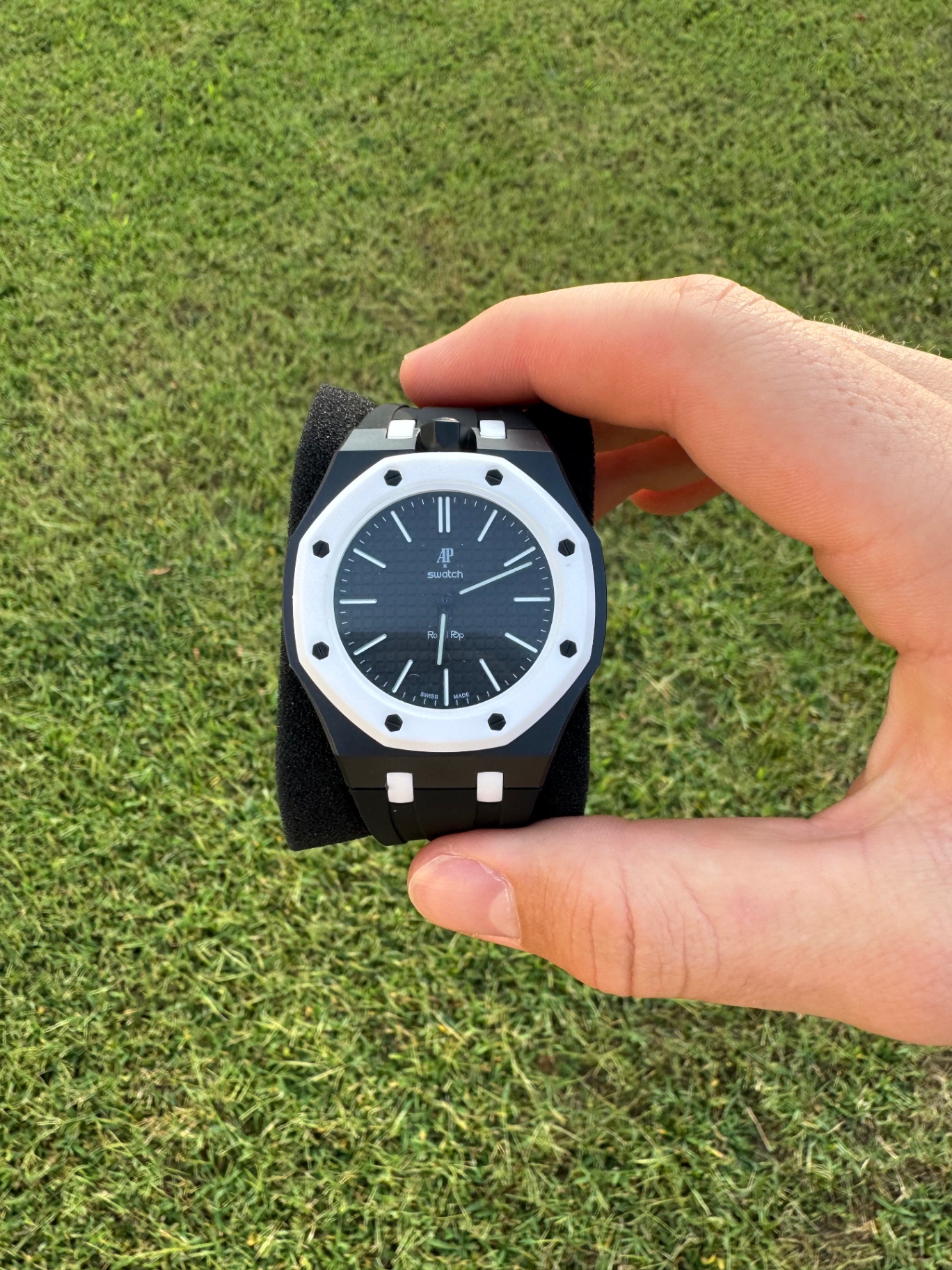 G-Shock x AP x Swatch — black & white